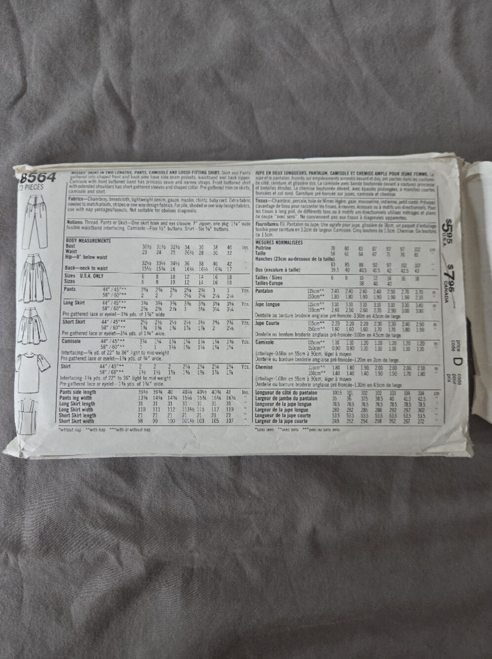 Simplicity 3564 Sewing Pattern - Picture 3 of 3